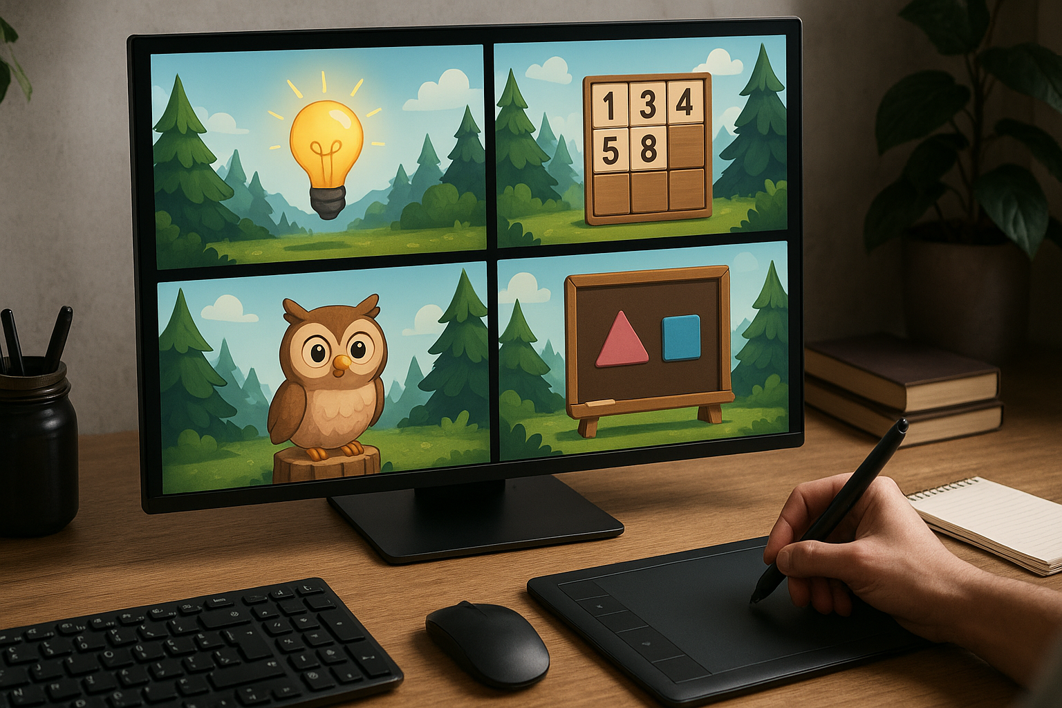 Animaciones generadas por IA para juegos educativos